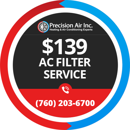 AC Filter Service Promotion - Precision Air Inc, Encinitas, CA