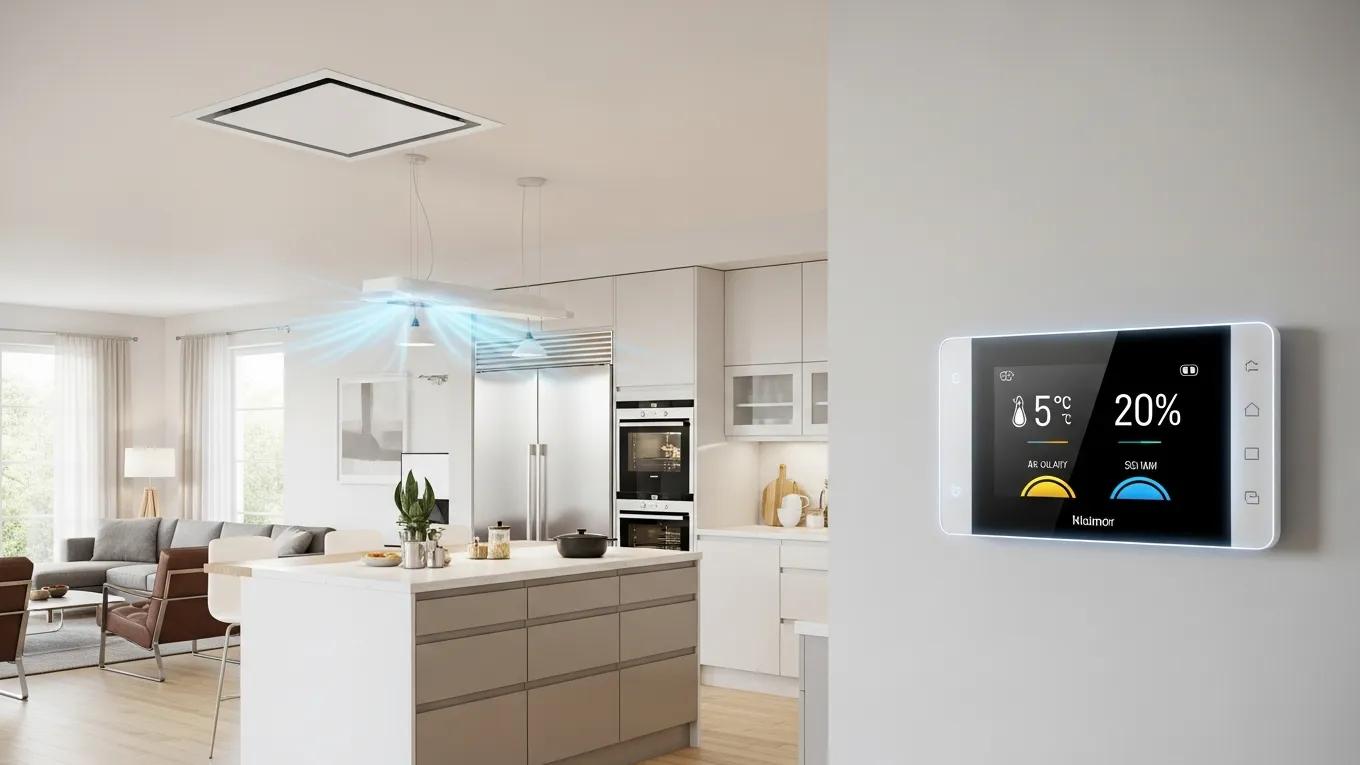 Whole-Home Ventilation Solutions San Diego 3 Modern energy-efficient ventilation system with smart technology features in a contemporary home setting